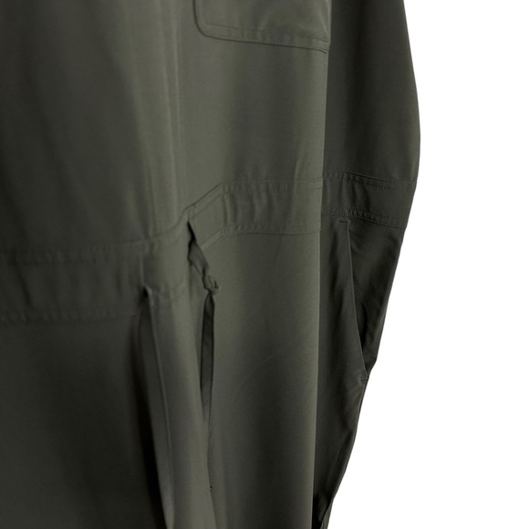 Athleta Womens Topanga Jumpsuit Sz 2X Olive Green Sleeveless Drawstring Waist - Picture 6 of 11